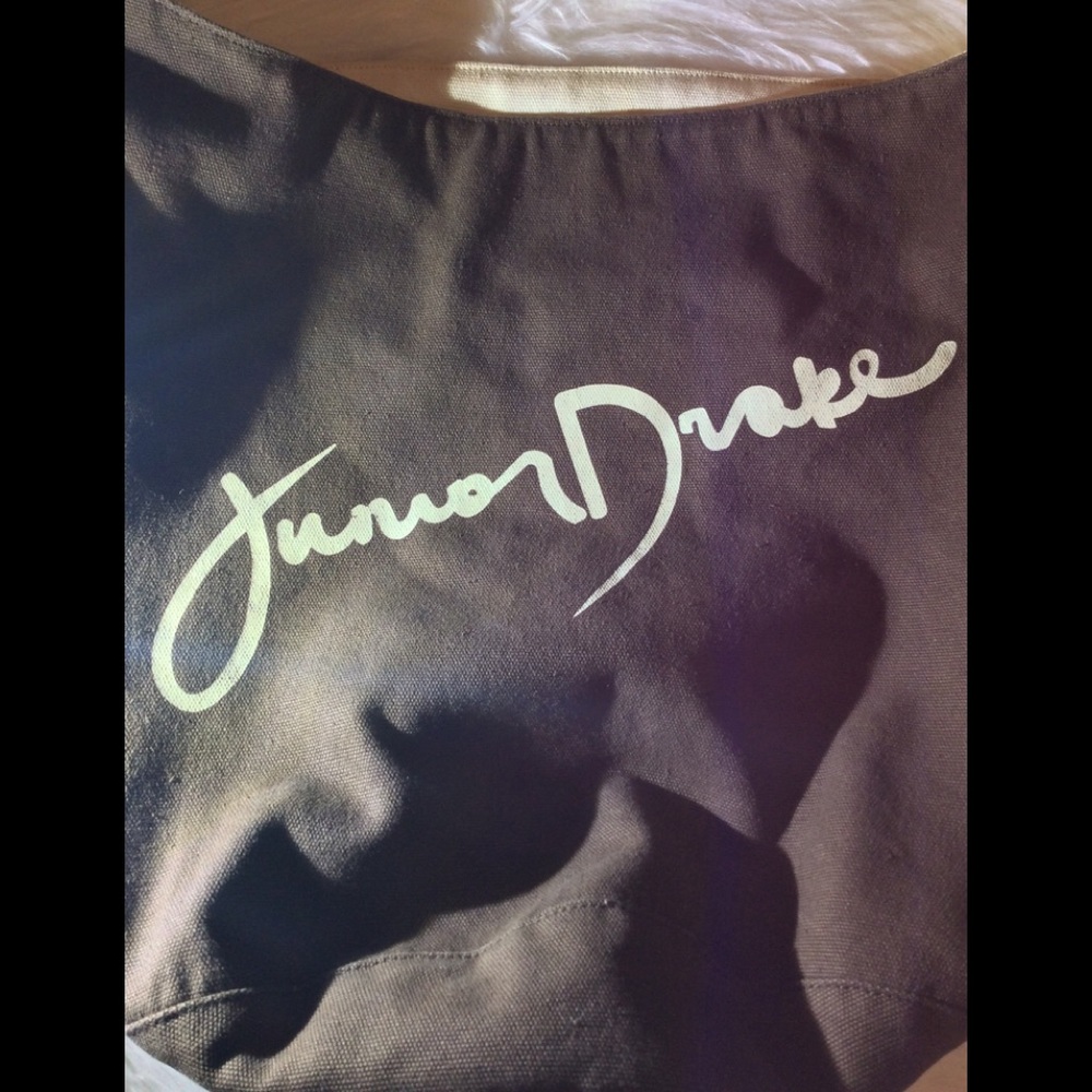 Junior Drake canvas reversible hobo bag